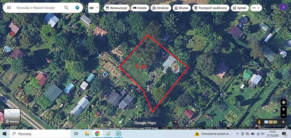 Działka rekreacyjna 5 ar, ROD - Nad Strugiem w Rzeszowie