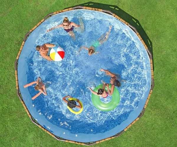 Басейн каркасний Bestway 561JM (427*107 см)+сходи+фільтр-насос+тент