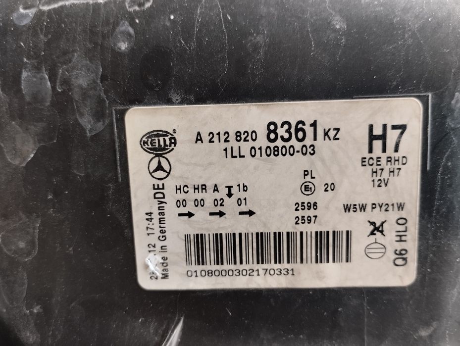 Фари Mercedes w212 в нормальному стані