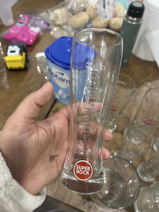 Copos superbock e caneca