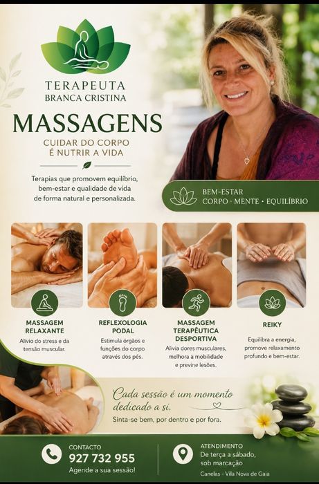 Masssagem relaxamento,  massagem  relaxamento  ( incluindo reflexologia podal) Massagem Desportiva