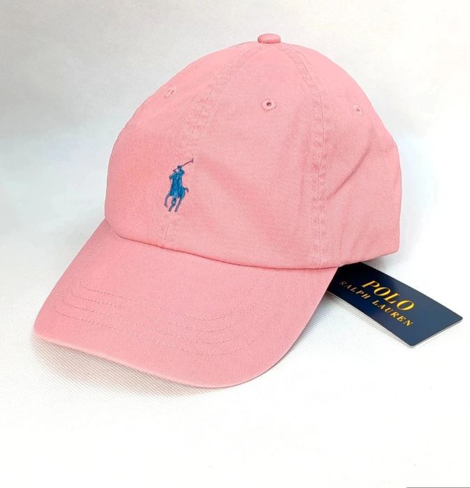 Polo Ralph Lauren Czapka Damska Różowa Bawełna Logo Oryginalna Nowa