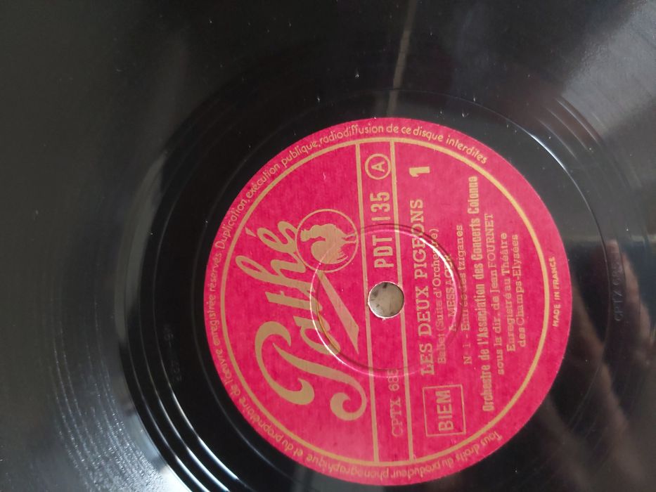 2 discos Pathé para grafonola