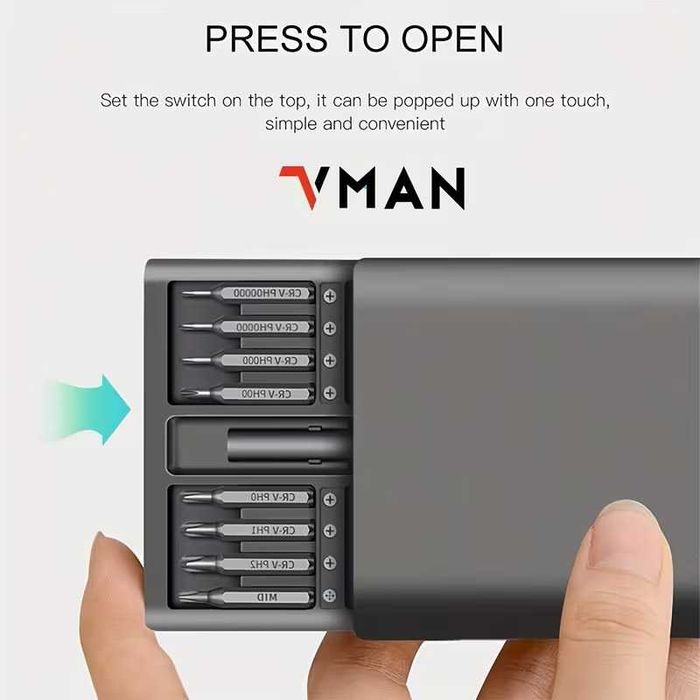 NOVO - VMAN Kit de Chaves de Precisão 63 em 1 – Reparação Eletrónica