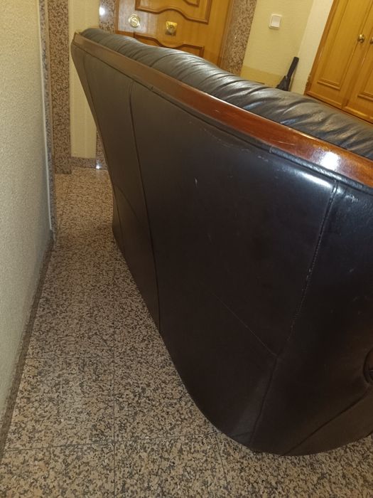 Sofá-cama em pele 3 lugares