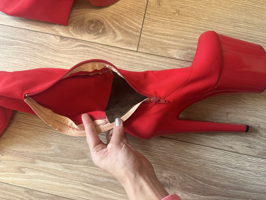 Стріпи ботфорти стрейчеві 36-37 розмір, трійки.