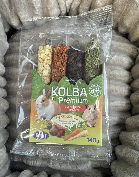 Kolba premium zestaw 4 sztuki warzywne dla gryzoni, królików świnki