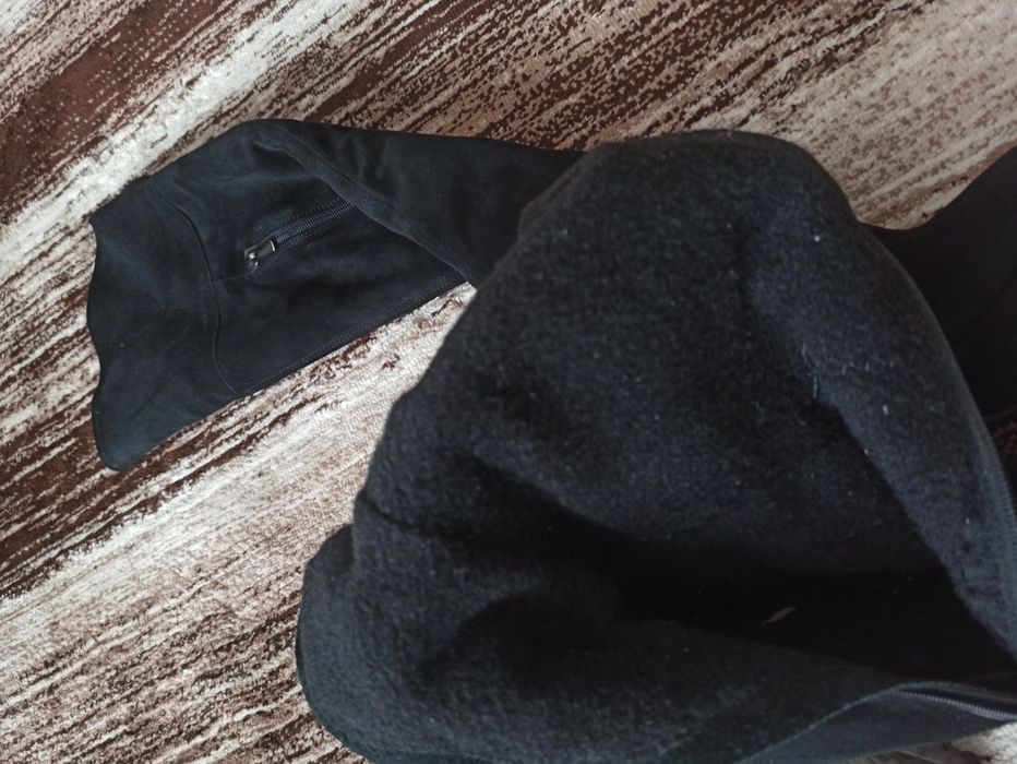 Сапожки-ботфорди зима замш