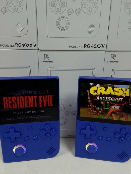 Ретро ігрова приставка Anbernic RG40XX V синя 64GB PlayStation Денди