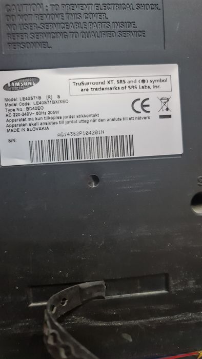 Telewizor Samsung 40 cali uszkodzony