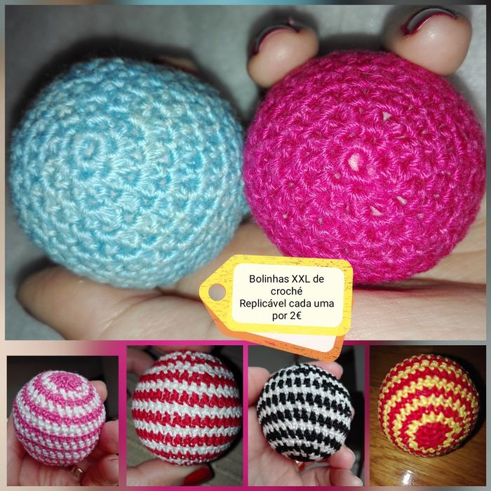 Bolas de croché feitas para gatos