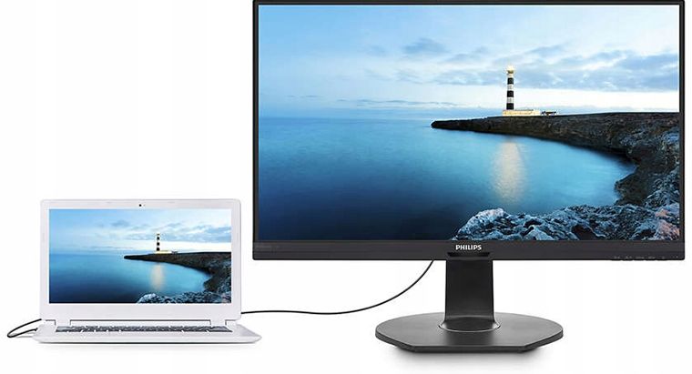 Monitor LED Philips 272B7QU 27" 2k IPS HDMI DP USB-C RJ-45 kable kl. A