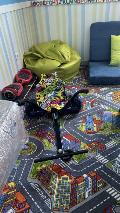 Hoverboard Azul + Kit Kart UrbanGlide (Edição Graffiti)