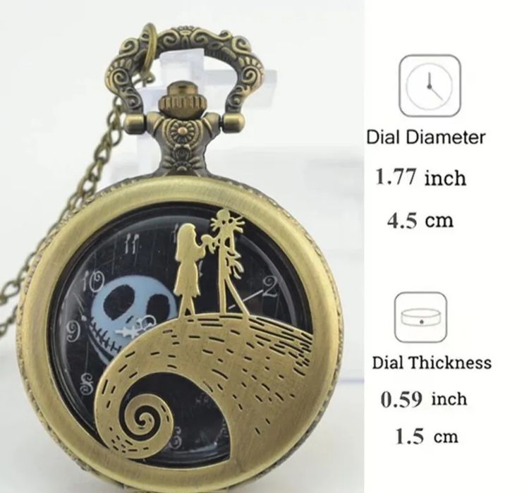 Relógio de bolso Anime Sally Jack Skellington - Ctt Grátis 48 Horas