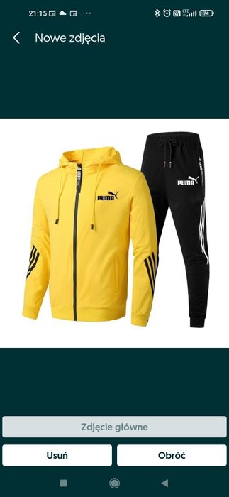 Dres męski Puma S ,M 152-158 cm bluza z kapturem i spodnie