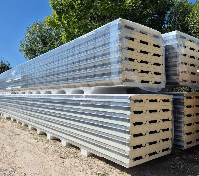 Płyta warstwowa dachowa PIR 60mm RAL7016/9010 "od ręki" 1 gat.