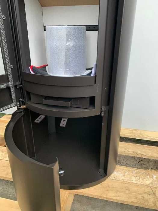 Color Si_7 Nowoczesny stylowy piec kominek okrągła szyba DOP MONTAŻ