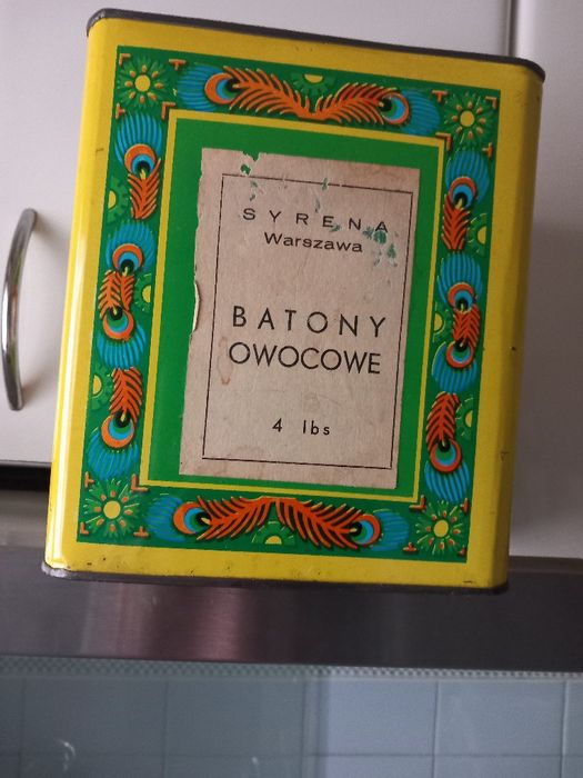 Lata antiga  polaca de rebuçados