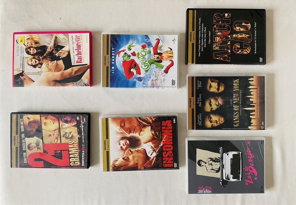 Vários DVDs de filmes