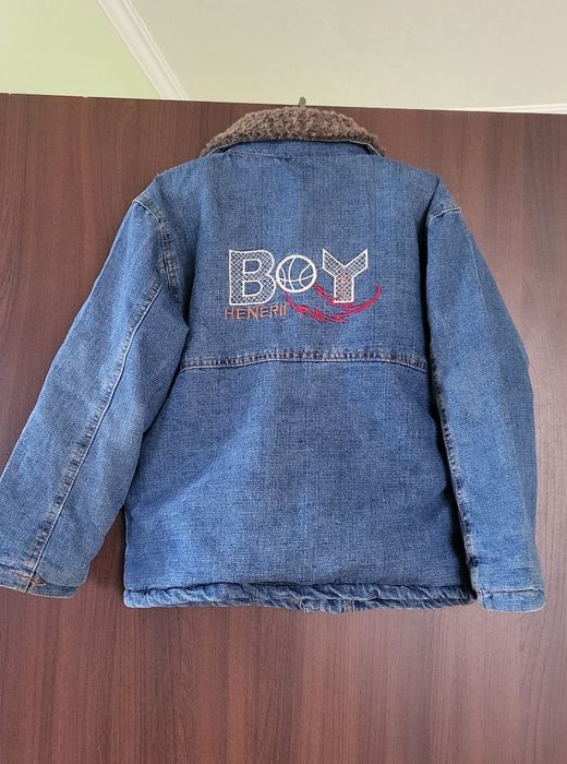 Джинсова куртка, утеплена, boy, 128-134р.