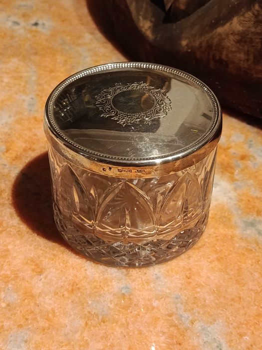 Caixa Cristal Atlantis e Prata Contrastada  925 Topázio 9,5 cm 81 gr