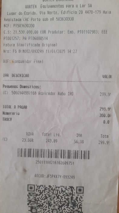 Aspirador romba j5