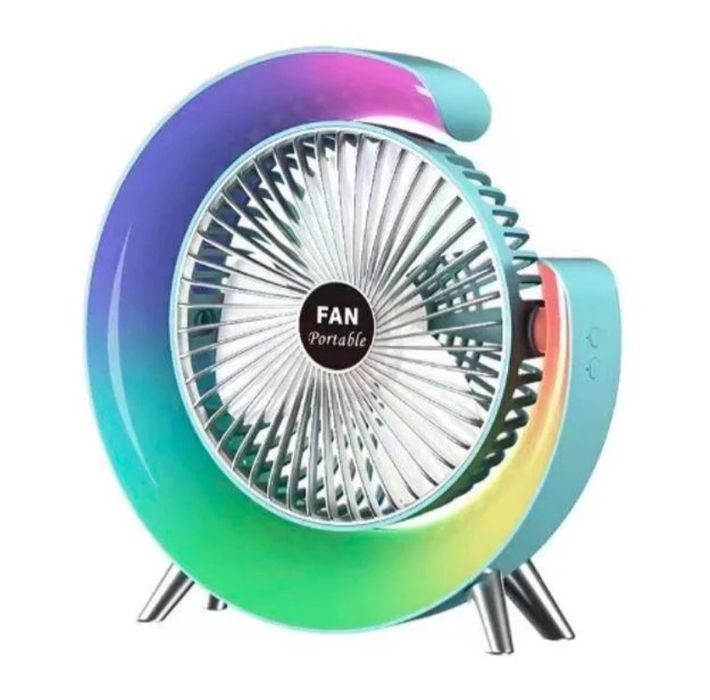 Вентилятор електричний USB 3-швидкісний з кольоровим підсвічуванням