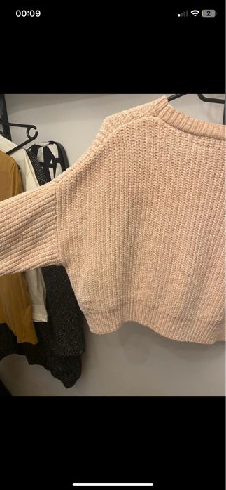 Sweterek sweter krótki pimkie pudrowy róż XS/S cieplły miękki szkoła