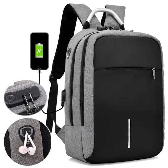 Plecak na laptopa, usb antykradzieżowy duży, Torba na laptopa