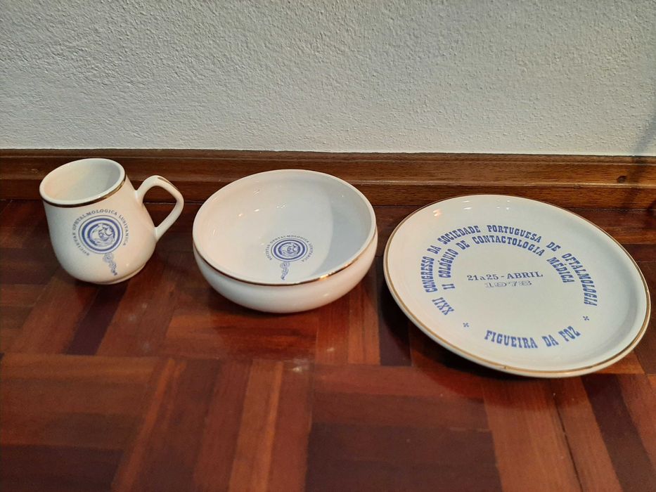 Conjunto de loiças antigas Faianças Capôa Aveiro, Oftalmologia
