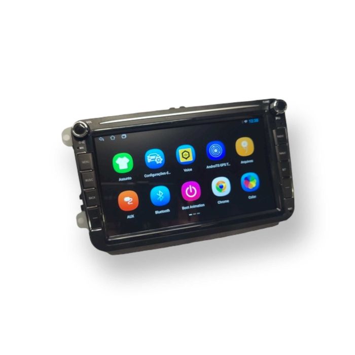 Rádio VW Passat Polo Android 13 – 2 DIN GPS WIFI 8 Polegadas