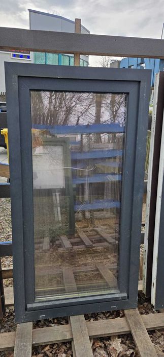 Okno 80x160 wyprzedaż- outlet okienny! antracyt / brąz