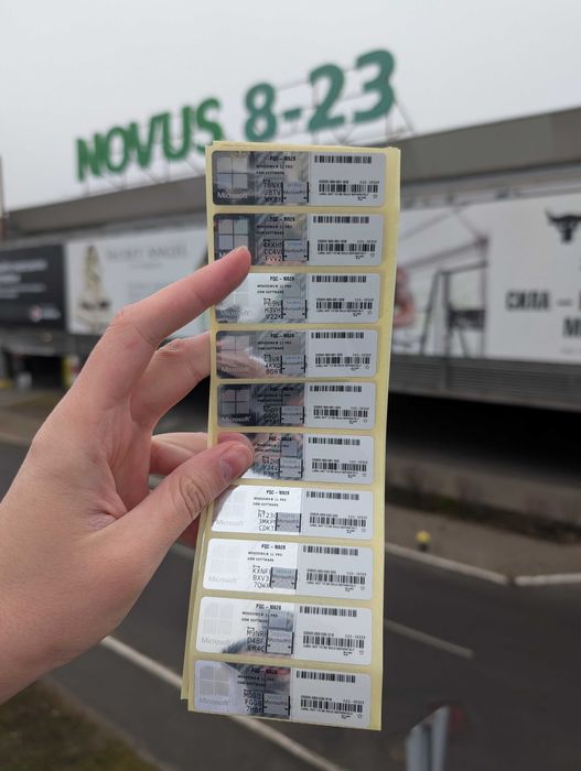 Наліпка/Sticker Windows 11 Pro OEM COA Ключ активації Віндовс 11 Про