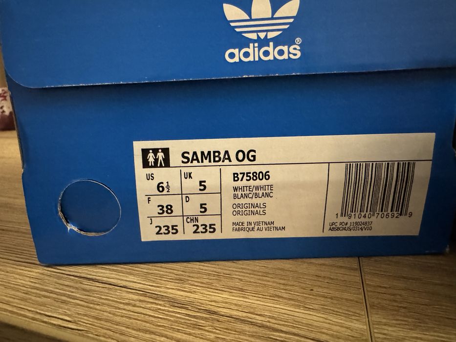 Adidas samba OG białe 38