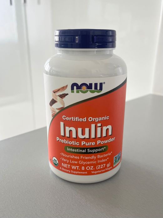 Inulina em pó suplemento Now Foods NOVA