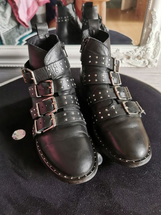 Botki sztyblety jesienne Wojas dżety klamry