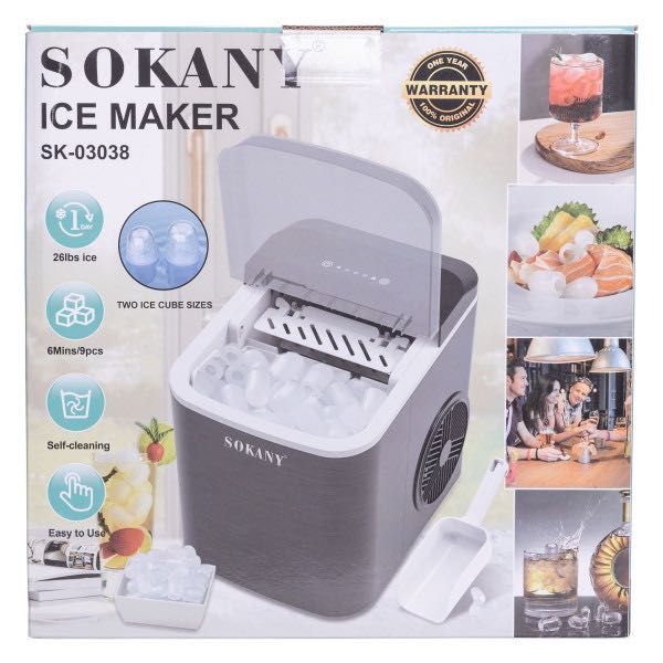 Льодогенератор SOKANY цикл 6 хвилин ледогенератор
