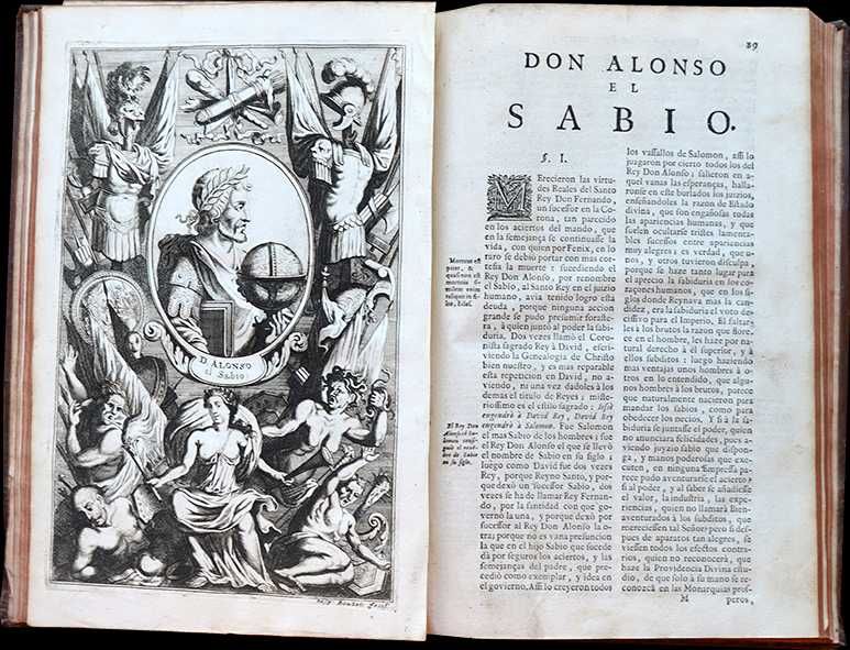 LIVRO ANTIGO — Alonso Núnez de Castro  — CORONA GOTHICA — Amberers , 1681