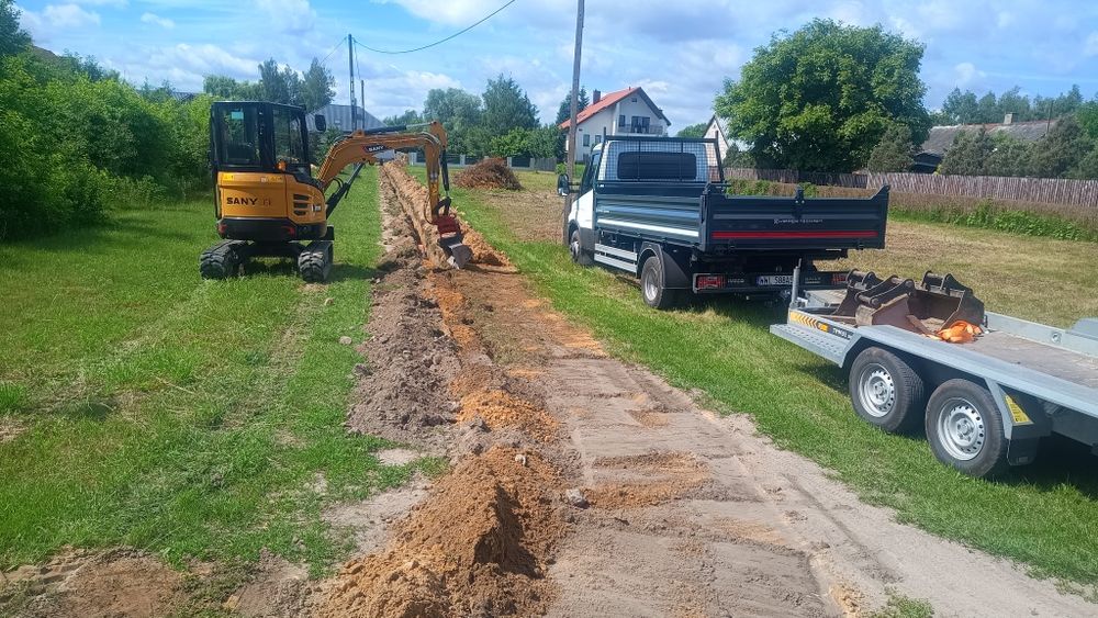 Usługi koparką wykopy