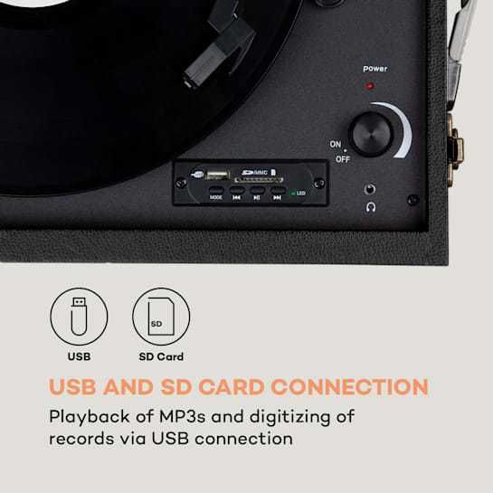 AUNA Sarah Ann gramofon BT Encoding USB