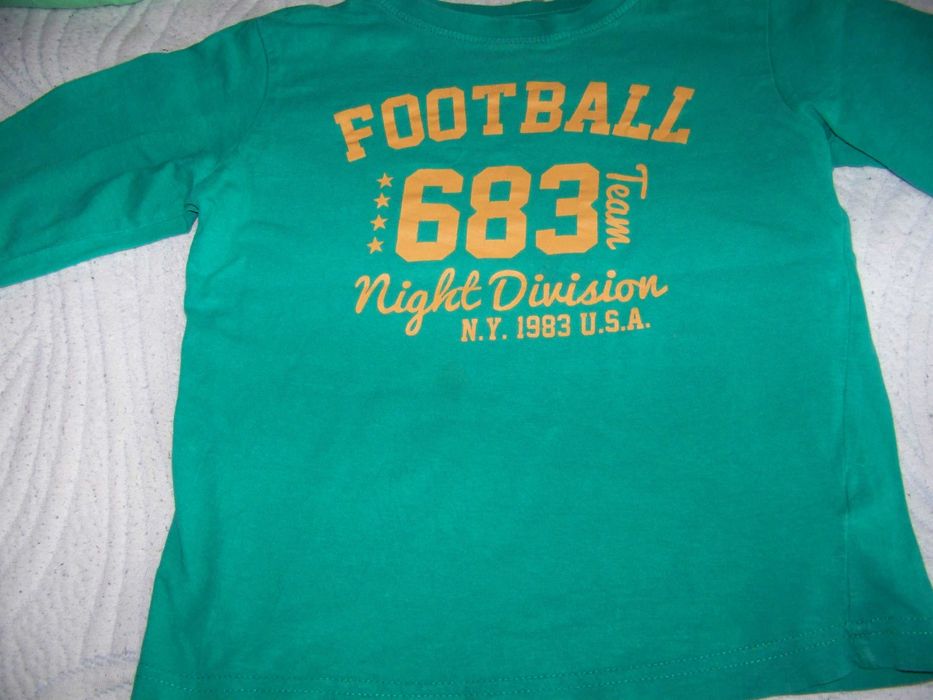 Bluzka chłopiec chłopięca football jesień zielona R. 110