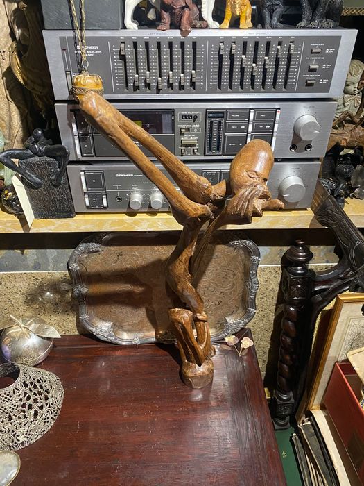 Escultura Alberto Chissano 66 cm África Moçambique Anos 70 Assinada