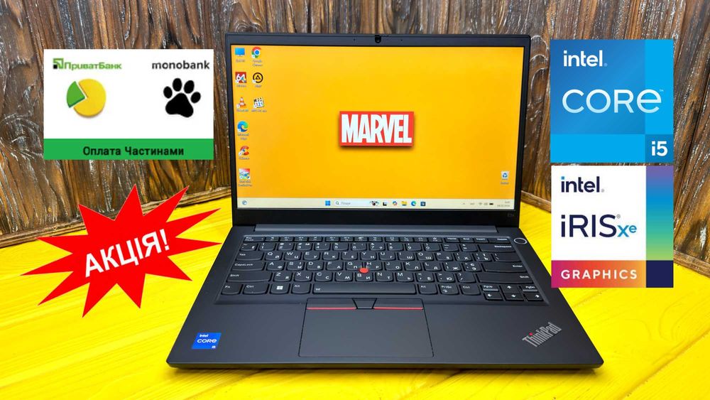 АКЦІЯ Сенсорний Ноутбук Для Роботи і Навчання Lenovo Thinkpad E14 Gen2