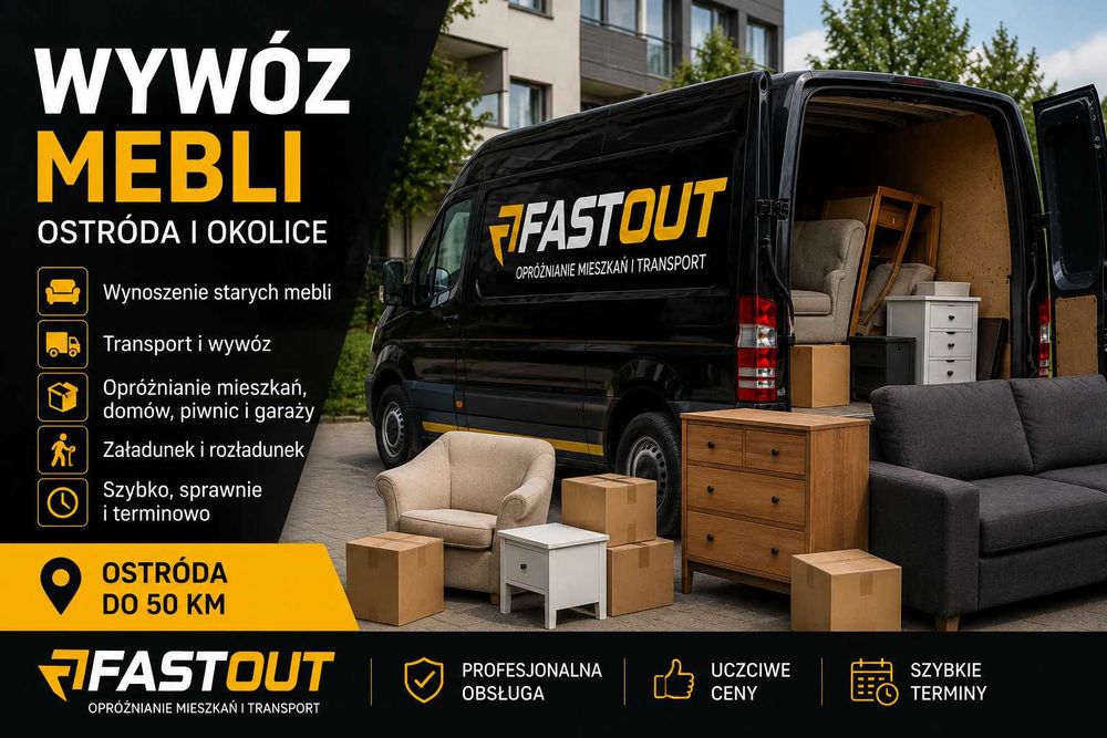 Wywóz mebli Ostróda | Wynoszenie i transport