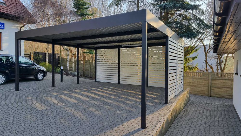Wiata garażowa stalowa - carport na 2 auta /Producent/