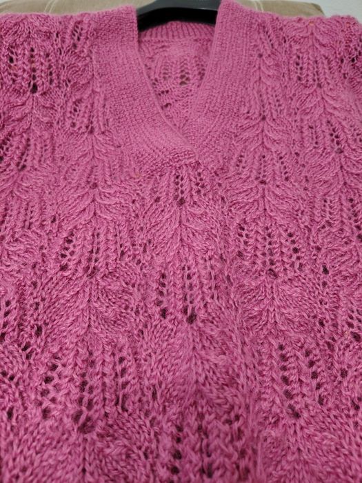 Джемпер женский мохеровый новый объёмная ажурная вязка