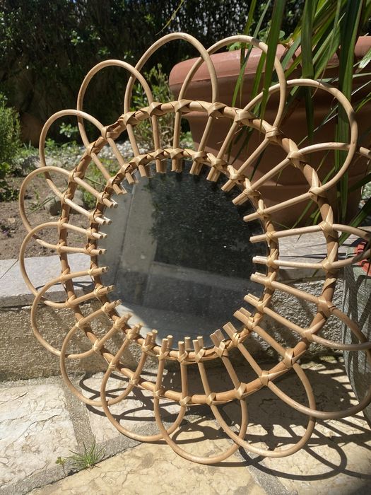 Espelho Boho de madeira Novo - M