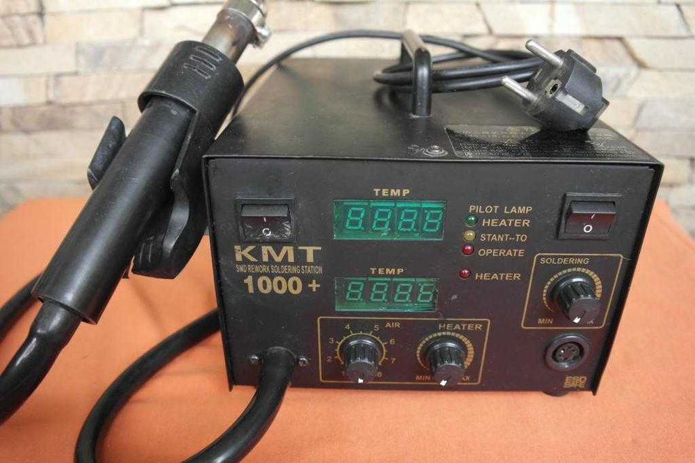 Паяльна станція KMT 1000+ термовоздушная, компрессорная, двухканальная