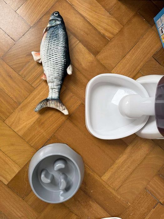 Alimentador automica de comida para animais + peixe + tigela