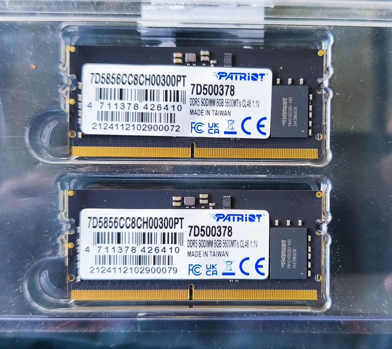 Оперативна пам'ять ddr5 16 GB ram patriot до  ноутбука